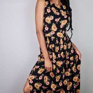 FROX Ellen Elkin vtg sunflower dress 10